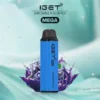iGET Mega 3000 puffs disposable vape device in metallic aluminum chassis Australia