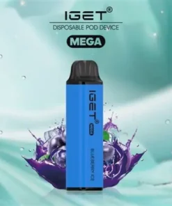 iGET Mega 3000 puffs disposable vape device in metallic aluminum chassis Australia