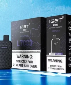 iGET Star L7000 rechargeable disposable vape with 7000 puffs and star LED light