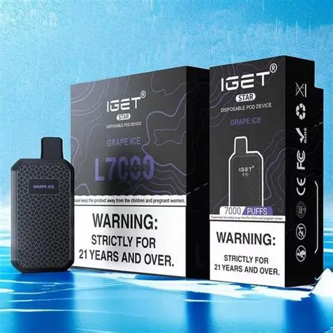 iGET Star L7000 rechargeable disposable vape with 7000 puffs and star LED light