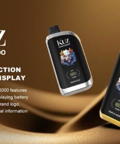 Macro view of KUZ NOVA 16000 smart screen showing battery percentage and ECO TURBO modes