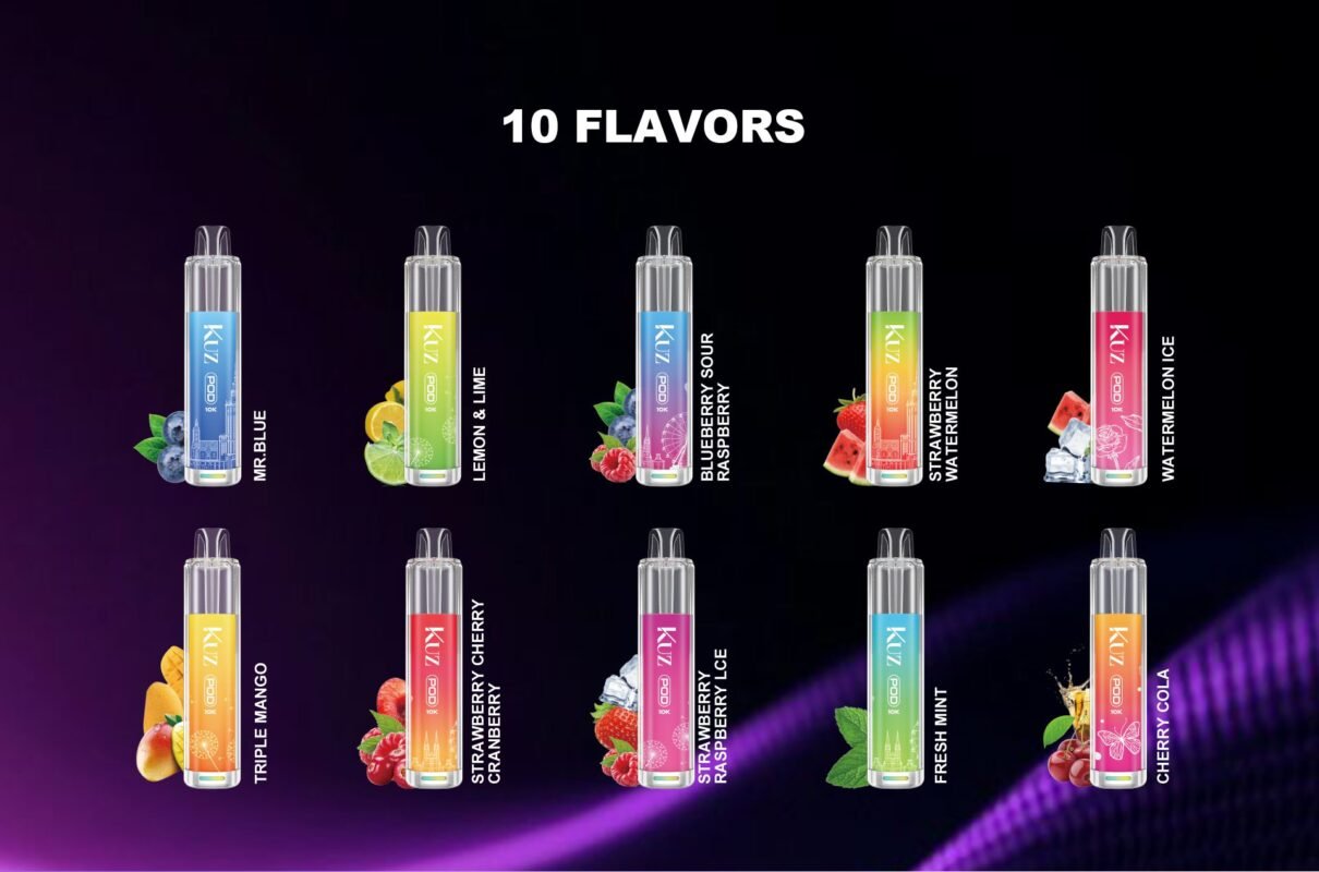 The KUZ POD 10K stretches disposable vape